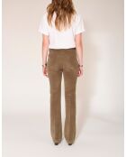 I pantaloni Diana Velvet Chic in cotone kaki