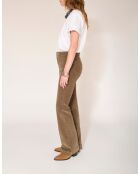 I pantaloni Diana Velvet Chic in cotone kaki
