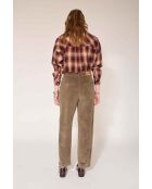 Perrine Soft Corduroy tapenade katoenen broek