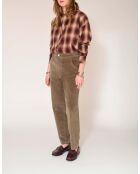 Perrine Soft Corduroy tapenade katoenen broek