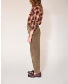 Perrine Soft Corduroy tapenade katoenen broek