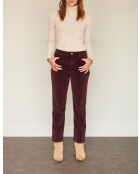 De paarse katoenen broek van Linda Soft Corduroy
