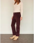 De paarse katoenen broek van Linda Soft Corduroy