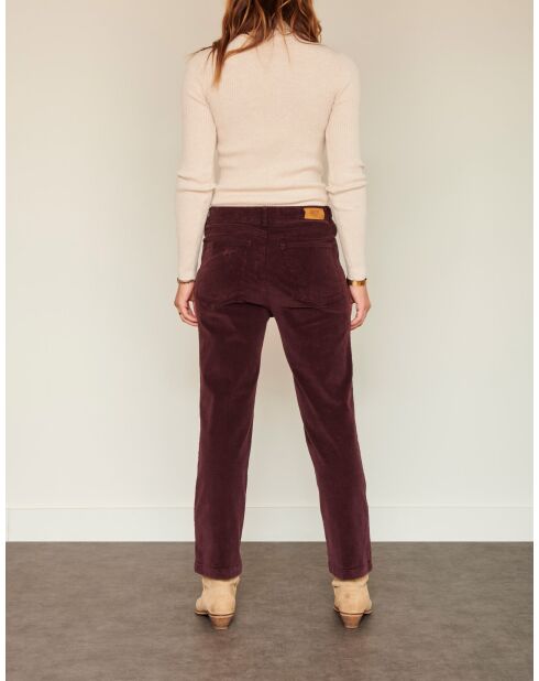 The Linda Soft Cord-Baumwollhose in Violett