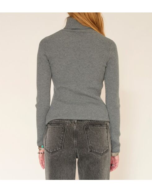 Klark grauer China-Pullover