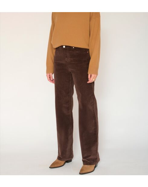 Die braunen Baumwolljeans von Jagger Velvet