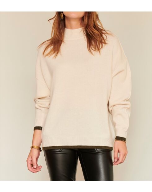 Pull en laine Kami craie