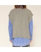 Klee grauer Wollpullover