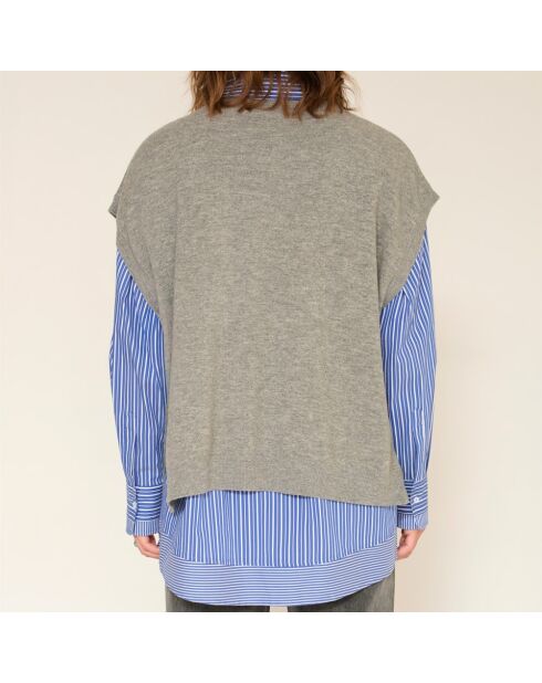 Klee grauer Wollpullover