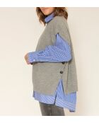Klee grauer Wollpullover
