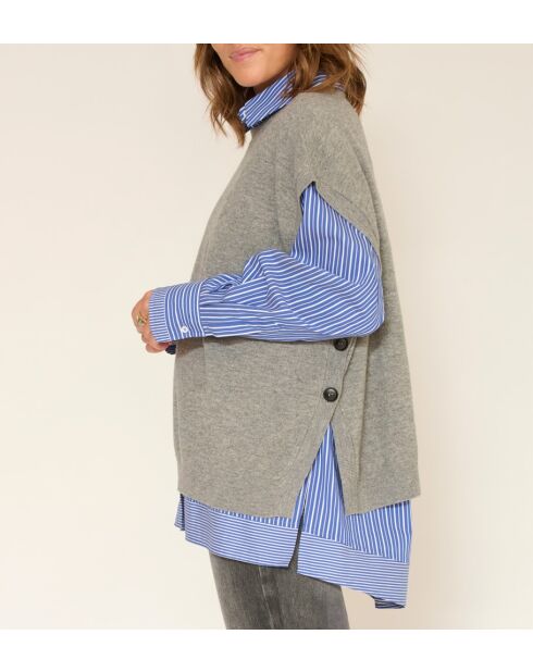 Klee grauer Wollpullover
