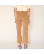 De Linda Soft Corduroy jeans van zandkatoen