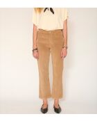 De Linda Soft Corduroy jeans van zandkatoen