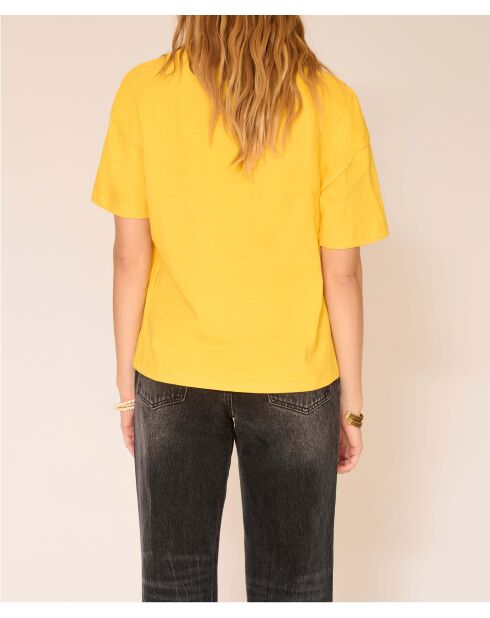 Gelbes Baumwoll-T-Shirt Tide Bowie