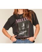 Tijana Nirvana schwarzes Baumwoll-T-Shirt