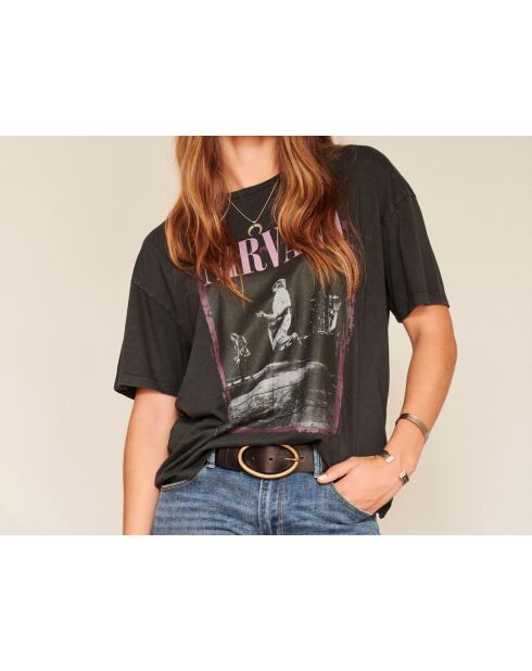 Tijana Nirvana schwarzes Baumwoll-T-Shirt