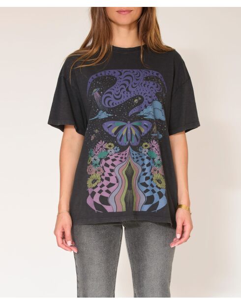Theoline schwarzes Baumwoll-T-Shirt