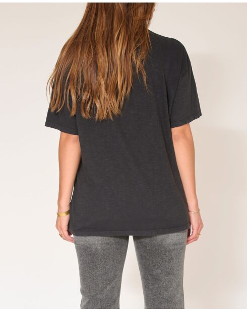 Theoline schwarzes Baumwoll-T-Shirt