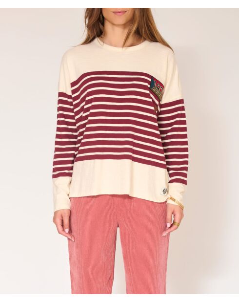 Camiseta de algodón Tipi burdeos