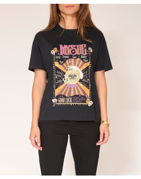 Timystic schwarzes Baumwoll-T-Shirt