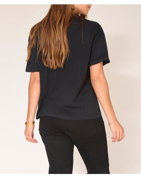 Timystic schwarzes Baumwoll-T-Shirt