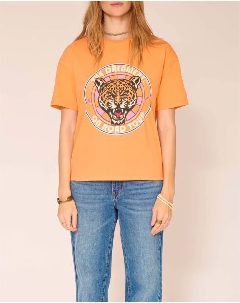 Apricot Twilight Baumwoll-T-Shirt