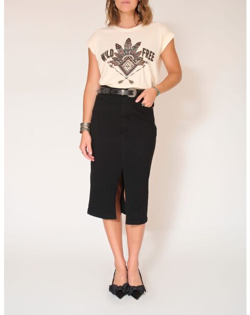 Juanita Power Stretch schwarzer Baumwollrock