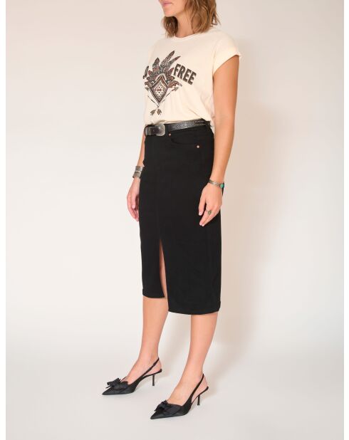Juanita Power Stretch schwarzer Baumwollrock