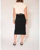 Juanita Power Stretch schwarzer Baumwollrock