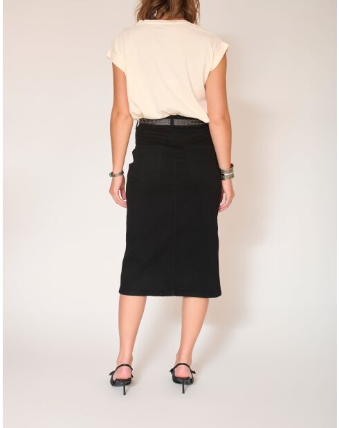 Juanita Power Stretch schwarzer Baumwollrock