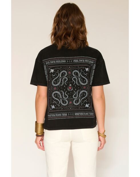 T-shirt van zwart katoen Trafalgar