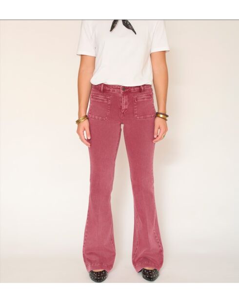 Jeans Diana Pacific Drill in cotone color rubino