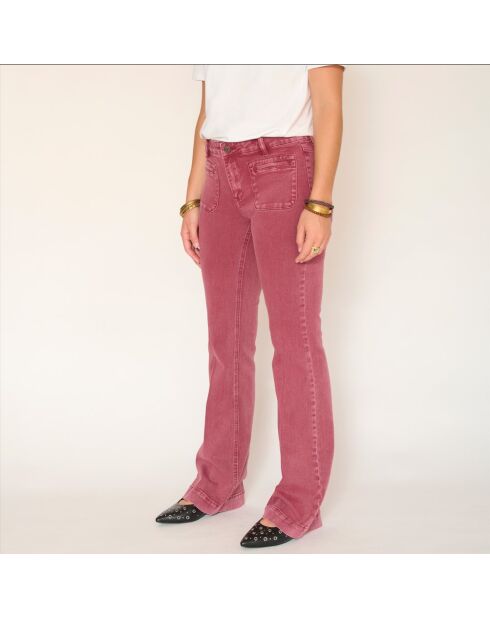 Jeans Diana Pacific Drill in cotone color rubino