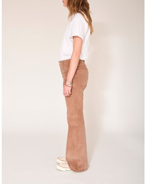 Jeans Veronika Corduroy VL in cotone color tabacco
