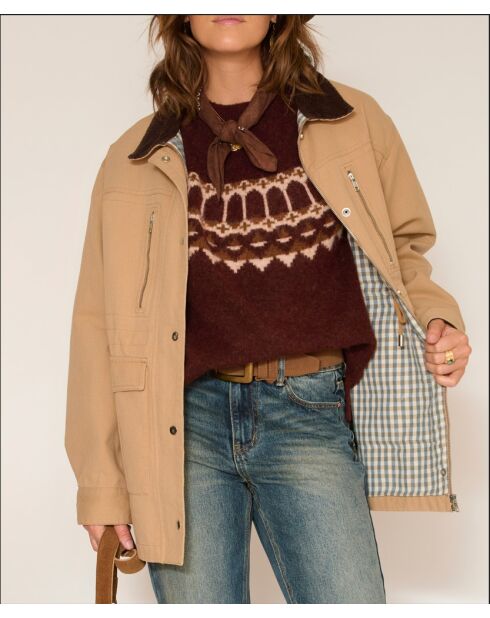 Veste en coton madina sable