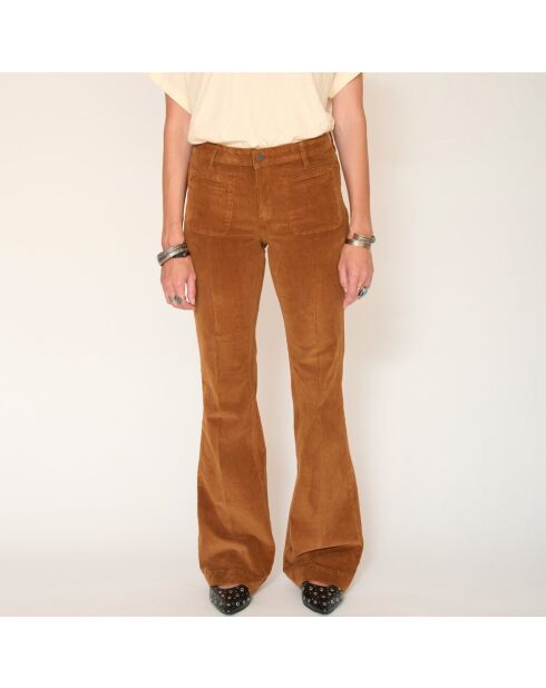 Die kamelfarbenen Baumwolljeans Diana Velvet