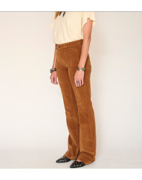 Die kamelfarbenen Baumwolljeans Diana Velvet
