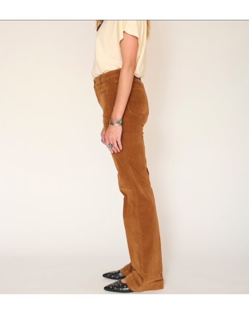 Die kamelfarbenen Baumwolljeans Diana Velvet