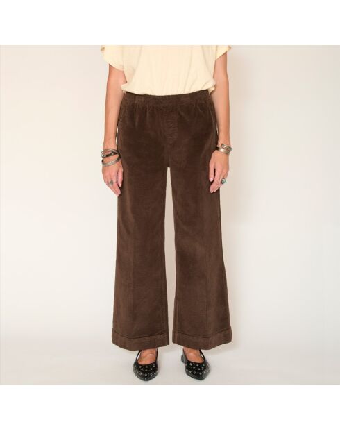Khakifarbene Baumwollhose Paco Soft Cord
