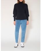 Felpa Keiko in cotone blu