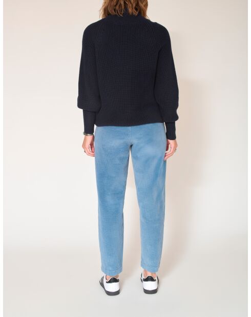 Felpa Keiko in cotone blu