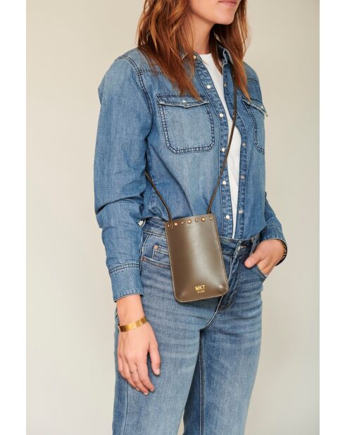 Borsa Khaki Bliss in pelle