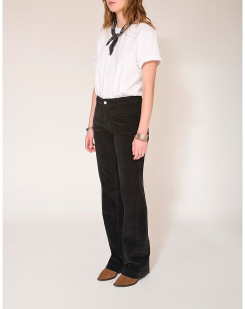 Die schwarze Baumwollhose Diana Velvet Chic