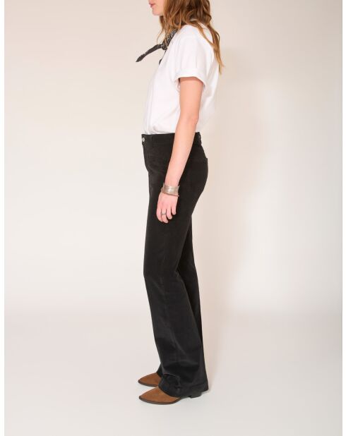 Die schwarze Baumwollhose Diana Velvet Chic