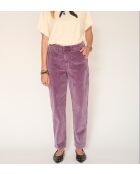 Pryra Velvet Vintage paarse katoenen broek