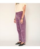 Pryra Velvet Vintage paarse katoenen broek