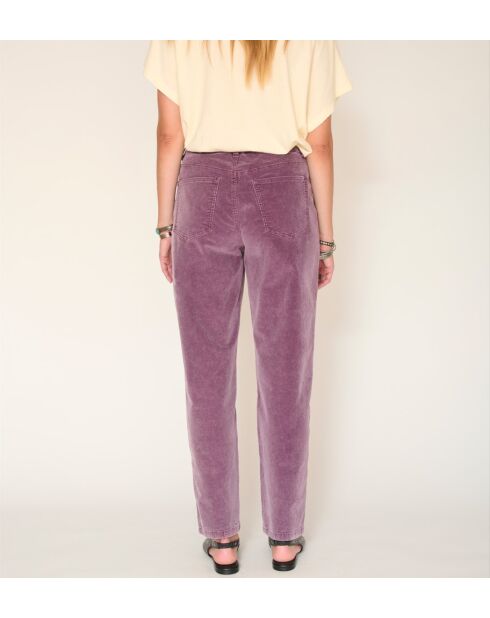 Pryra Velvet Vintage paarse katoenen broek