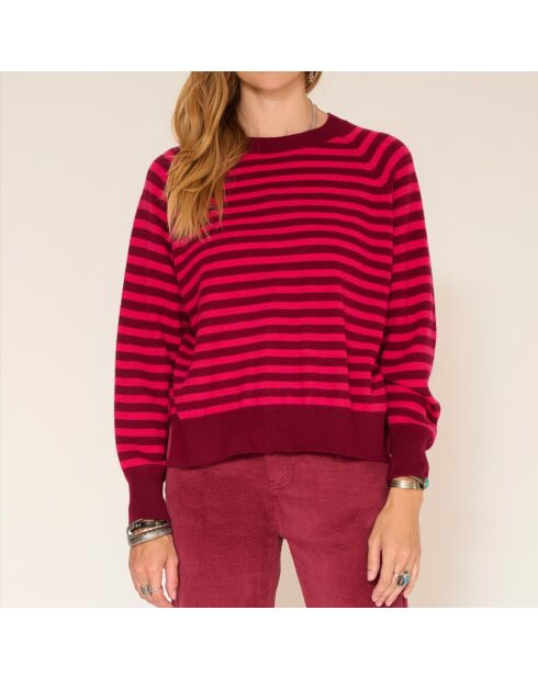 Rosafarbener Wollpullover Kaliste