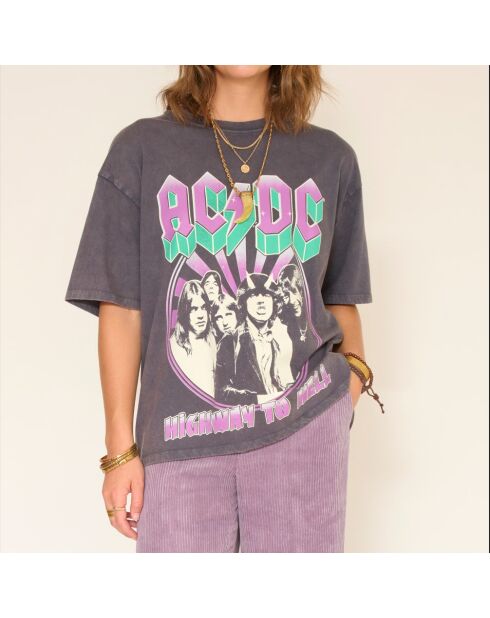 T-shirt en coton Tedesco Acdc carbone