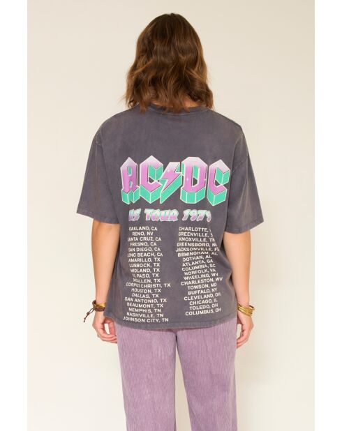 T-shirt en coton Tedesco Acdc carbone